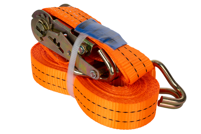 Cinta transportadora UNITRAILER de 8 m/35 mm/2 t de color naranja con tensor