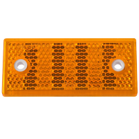 Reflector amarillo 76x34 mm con agujeros