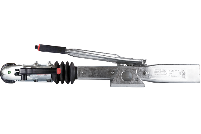 Dispositivo de inercia AL-KO 60S/2 con enganche AK161 para remolque de 750 kg con lanza cuadrada