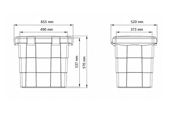 Caja de herramientas DAKEN 86004 PITBOX para arena y sal de carretera, 655 x 570 x 520 mm, 108,5 l