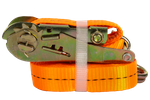 Cinta transportadora UNITRAILER de 6 m/25 mm/1 t de color naranja con tensor