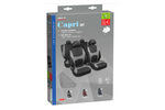 Juego de fundas para asientos de coche LAMPA Capri negro/gris, para asientos delanteros y traseros
