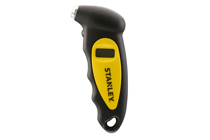 Manómetro digital de presión de neumáticos STANLEY para automóviles, rango de 0 a 6,2 bares.
