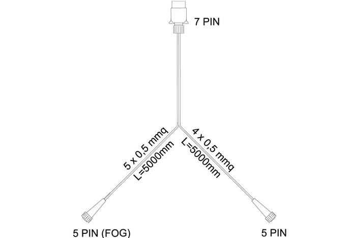 Luces traseras ASPÖCK MULTIPOINT IV + arnés MANTES 5m 7-PIN