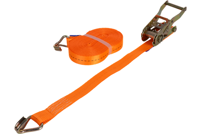 Correa de amarre UNITRAILER de 12 m/25 mm/1 t de color naranja con tensor