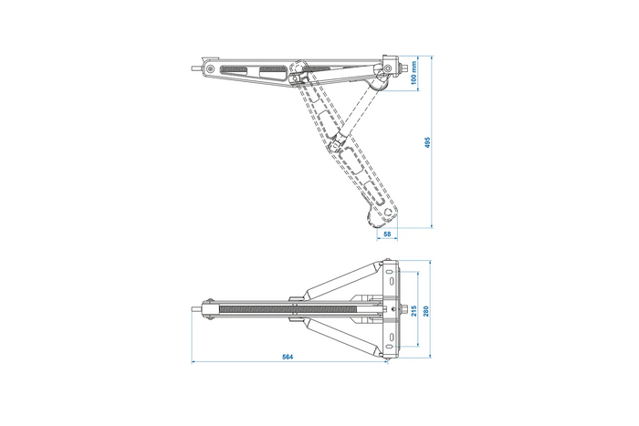 Estabilizador de esquina extensible ProPlus 361504 para remolque de 750 kg y 495 mm