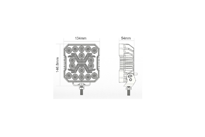 Reflector de lámpara de trabajo LED KAMAR X-SPIDER L0194 16xLED 4200lm