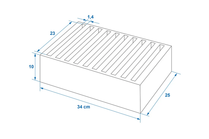 Soporte de espuma para platos de camping ProPlus 761472PMV01, con capacidad para 10 platos.