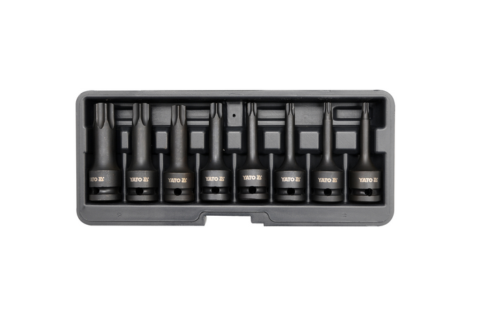 Llaves de impacto Torx YATO YT-1065 1/2" 8 piezas.
