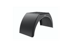 Guardabarros para remolque de 15-17,5" DOMAR DK3112, paso de rueda plano de 950/280 mm con embellecedor blanco.