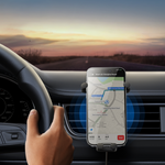 Soporte para teléfono móvil BASEUS Stable Gravity con carga inalámbrica Qi de 15 W para la rejilla de ventilación