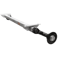 Eje sin freno KNOTT VG7-L para remolque de 750 kg, 1200 mm, 1650 mm, 4x100