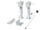 Juego de dos soportes extensibles con manivela y montaje ProPlus 361500 para remolque de plataforma plana de 1000 kg (290-460 mm)