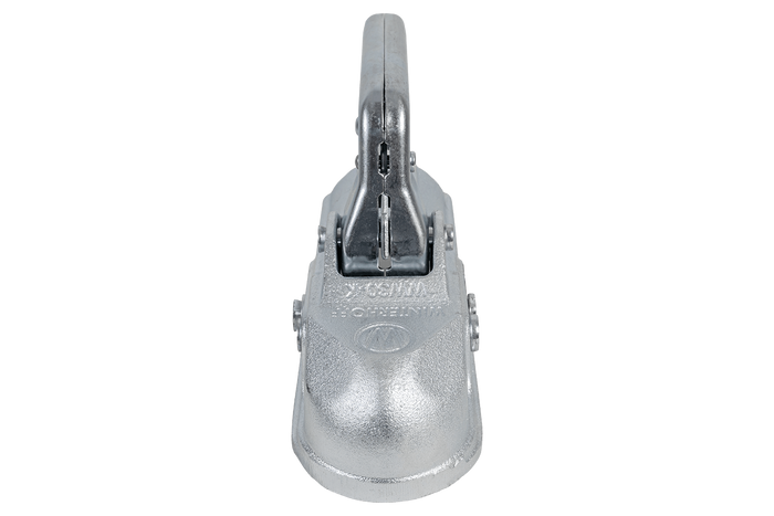 Enganche de bola WINTERHOFF WW 30-K+Z para remolque de 3000 kg con barra de tiro de tubo de 35-51 mm, hierro fundido.
