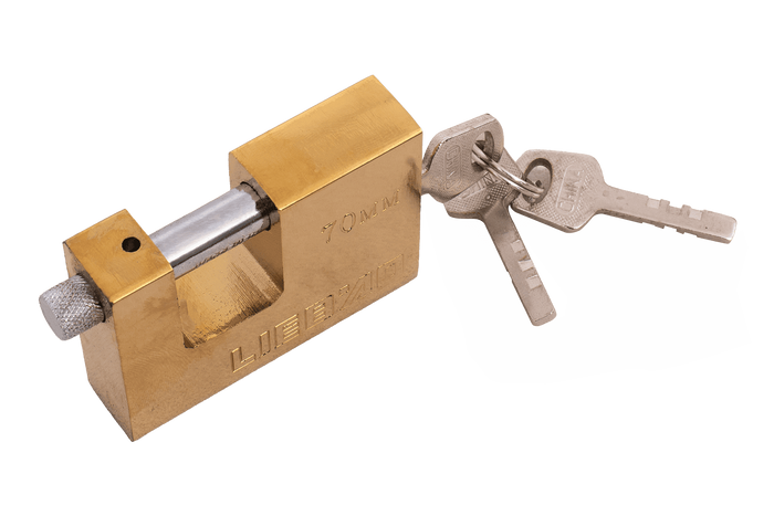 Candado de latón 70mm HERMON, diámetro de oreja 10mm