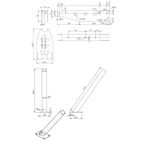 Vástago UNITRAILER con cabrestante y soporte para remolque de barco