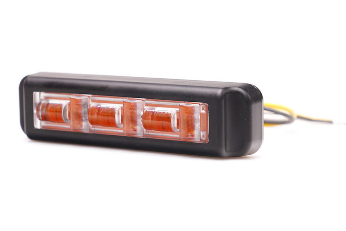 Lámpara de advertencia WAŚ 2466 W285 LED intermitente naranja MAESTRO/ESCLAVO