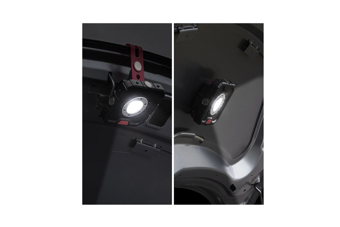 Lámpara de trabajo ProPlus LED de 5W y 400lm, alimentada por batería, con linterna.