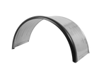 Guardabarros doble para remolque de 15-16", paso de rueda DOMAR DK7120 de 880/400 mm, metálico con borde de goma.
