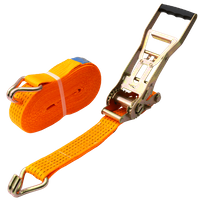 Cinta transportadora UNITRAILER ERGO de 12 m/50 mm/5 t de color naranja con tensor.
