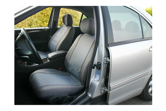 Juego de fundas para asientos de coche LAMPA Glamur gris, para los asientos delanteros