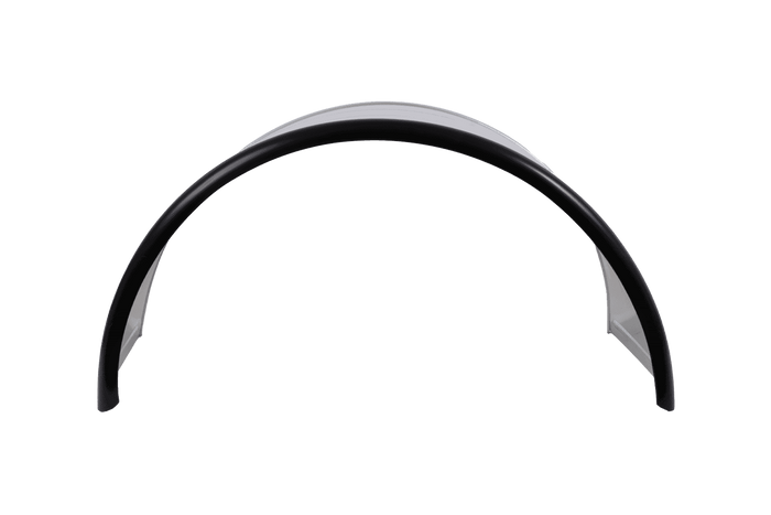 Guardabarros doble para remolque de 16-17,5" DOMAR DK7135, paso de rueda de 1000/450 mm, metálico con borde de goma.