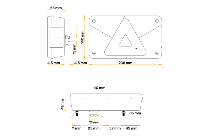 ASPÖCK Luz trasera LED Multipoint V, 6 funciones, derecha