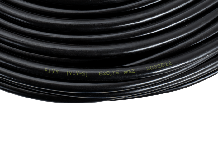 Cable eléctrico HYBSZ YLY-S 6x0,75 de seis núcleos - 1 m