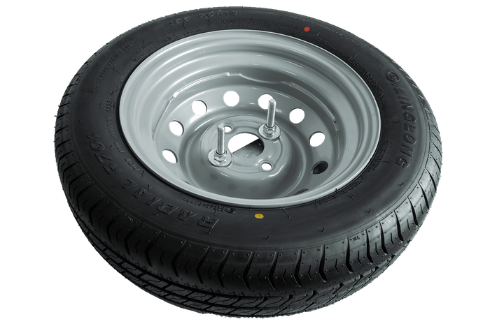 Rueda de repuesto para remolque con soporte NEUMÁTICO LINGLONG 155/70 R13 75N LLANTA UNITRAILER 4Jx13"H2 4x100 ET:30