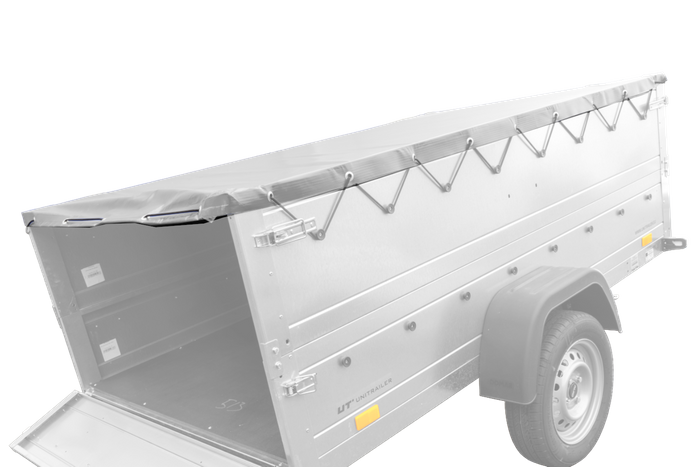 Bastidor plano H-0 con lona para remolque UNITRAILER GARDEN TRAILER 230 KIPP