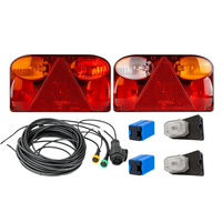 Juego de luces: luces traseras FRISTOM FT-088 + luces de posición laterales ASPÖCK FLEXIPOINT I + arnés MANTES 7m 13-PIN