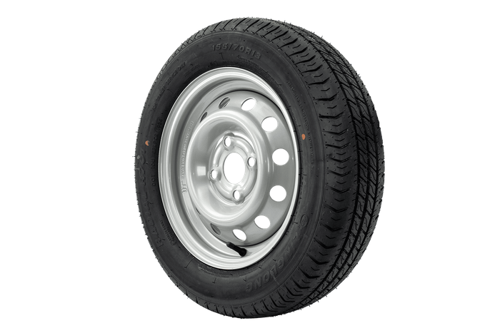 Juego de dos ruedas para remolque LINGLONG TIRES 155/70 R13 75N UNITRAILER RIMS 4Jx13"H2 4x100 ET:30