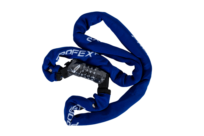 Candado para bicicleta PROFEX 81662 Neo de 130 cm con combinación y cadena.