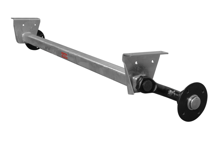 Eje sin freno KNOTT VG7-L para remolque de 750 kg, 1360 mm, 1676 mm, 4x130