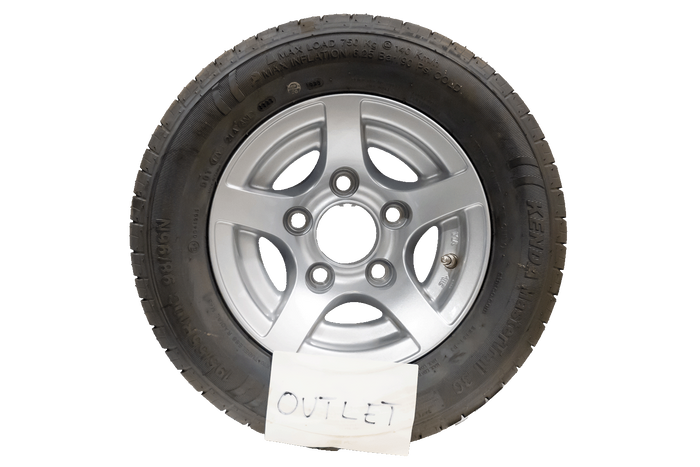 OUTLET Rueda reforzada para remolque NEUMÁTICO KENDA 195/55 R10C 98/96N LLANTA ALU STARCO 6Jx10"H2 5x112 ET:-4