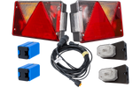 Juego de luces: luces traseras ASPÖCK MULTIPOINT IV + luces de posición laterales ASPÖCK FLEXIPOINT I + arnés MANTES 4,5 m 13PIN