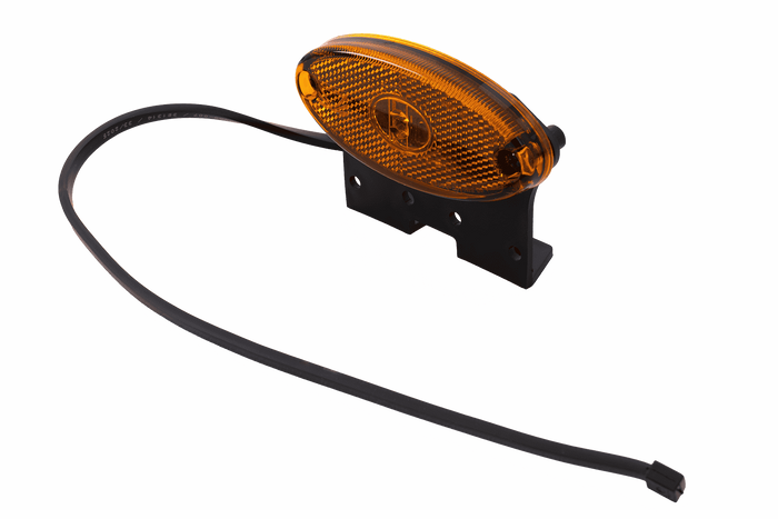 Lámpara de señalización LED ASPÖCK FLATPOINT II, naranja, universal, con soporte