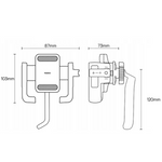 Soporte universal para teléfono móvil BASEUS GoTrip Series para espejos retrovisores de bicicletas/motocicletas