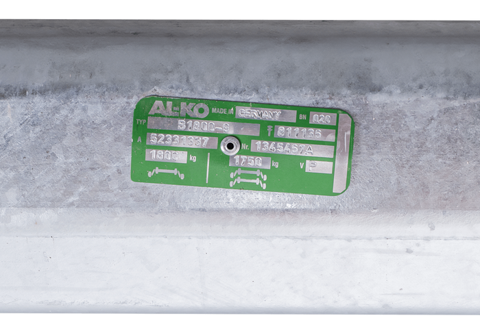 AL-KO EURO eje frenado para remolque / grúa 1800kg 1300mm 1800mm 5x112