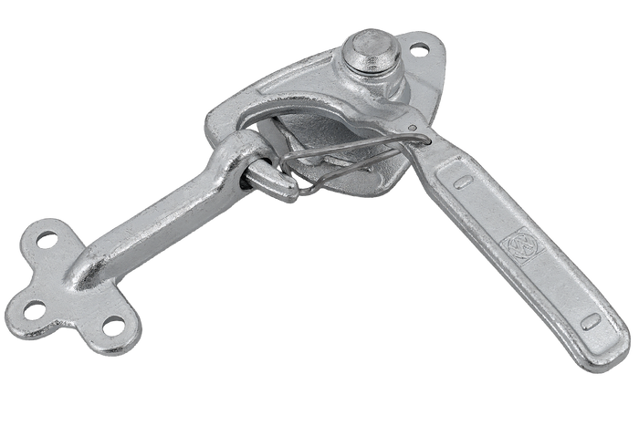 Enganche lateral izquierdo con fijación WINTERHOFF WV 20-L + WVG 20-A, cierre lateral completo del remolque