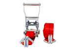 Juego de cuatro correas de transporte UNITRAILER con tensor 4m/25mm/1t rojas