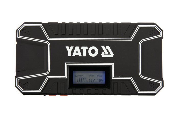 Banco de energía YATO YT-83082 de 12000 mAh con pantalla LCD