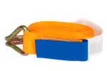 Juego de cuatro cintas transportadoras KAMAR de 3 m/25 mm/0,8 t de color naranja con tensor.