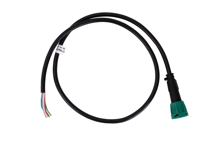 Conector bayoneta derecho FRISTOM de 6 pines para remolque, verde, con cable de 1 m