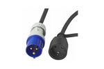 Adaptador con enchufe CEE y base Schuko 16A 230V con contacto de protección ProPlus 373530 Cable 40cm