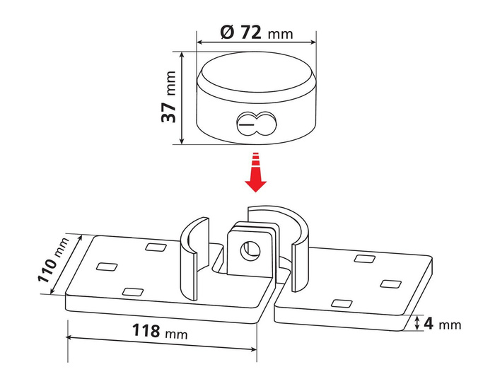 Cerradura para remolque y semirremolque ZANNA TYTAN 2 llaves