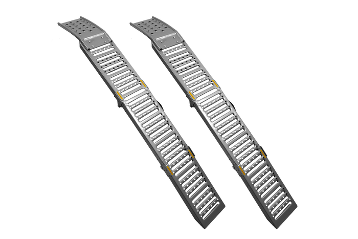 Rampas plegables UNITRAILER ALR005 de acero para remolques, 200 cm, 500 kg, juego de 2