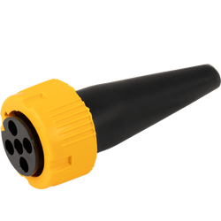 Conector MANTES para luces traseras de remolque bayoneta 5-PIN, amarillo, izquierda