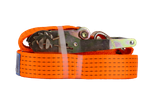 Juego de cuatro correas de transporte UNITRAILER de 15 m/50 mm/5 t de color naranja con tensor.