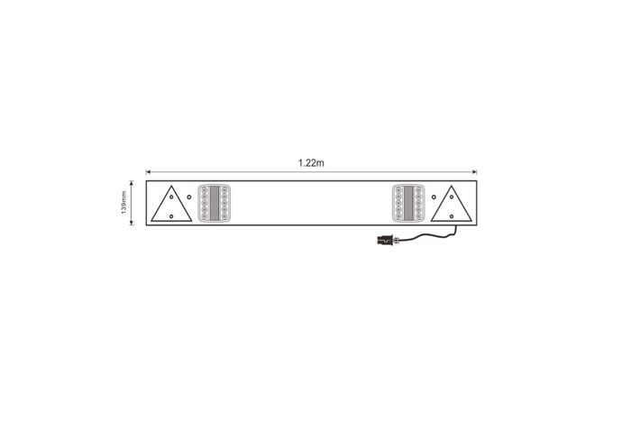 Panel de iluminación para remolque TT TECHNOLOGY TT.12004, luz trasera LED de 5 funciones.